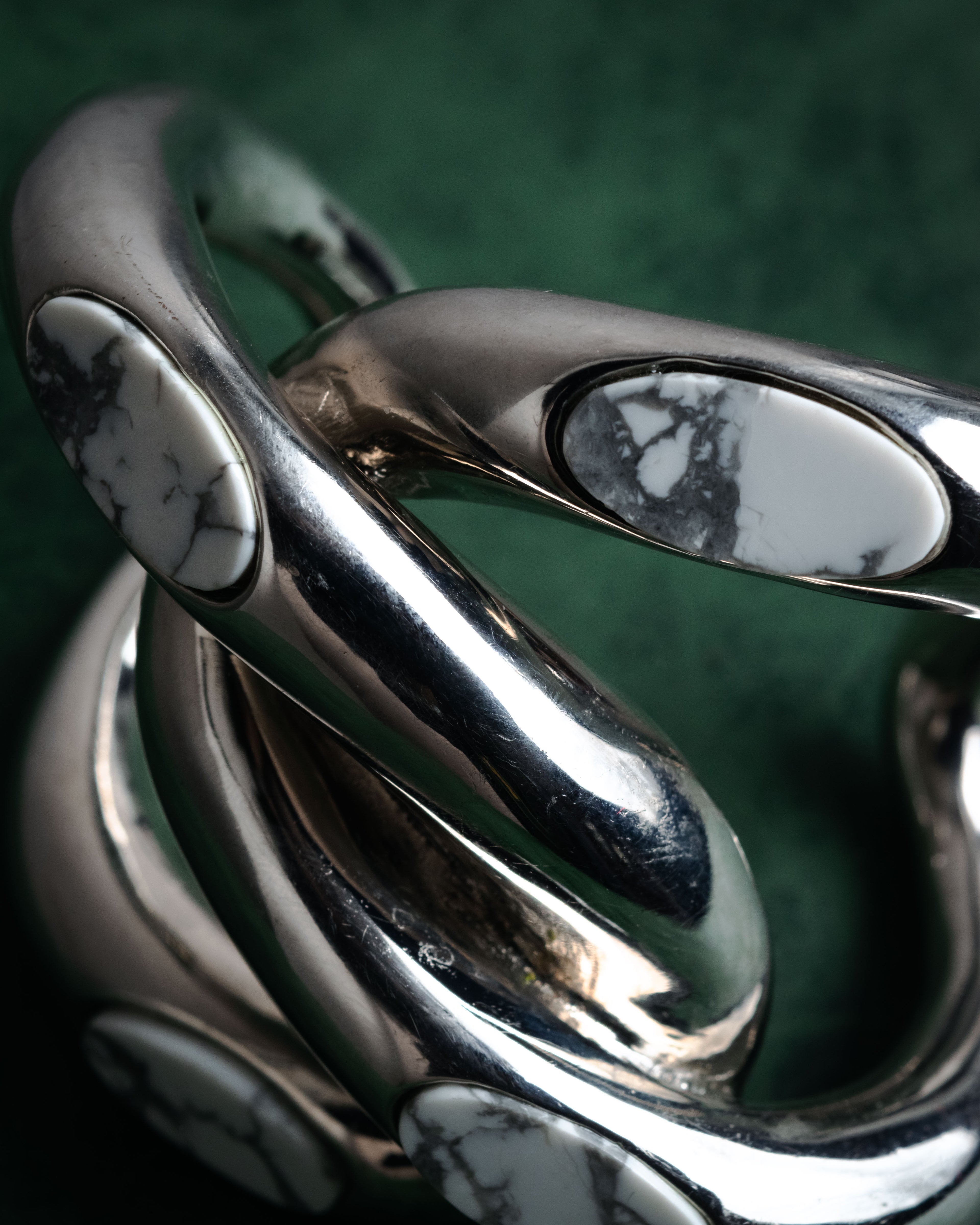 -SPECIAL- “Dior” 2003-2006 Knot stone silver cuff