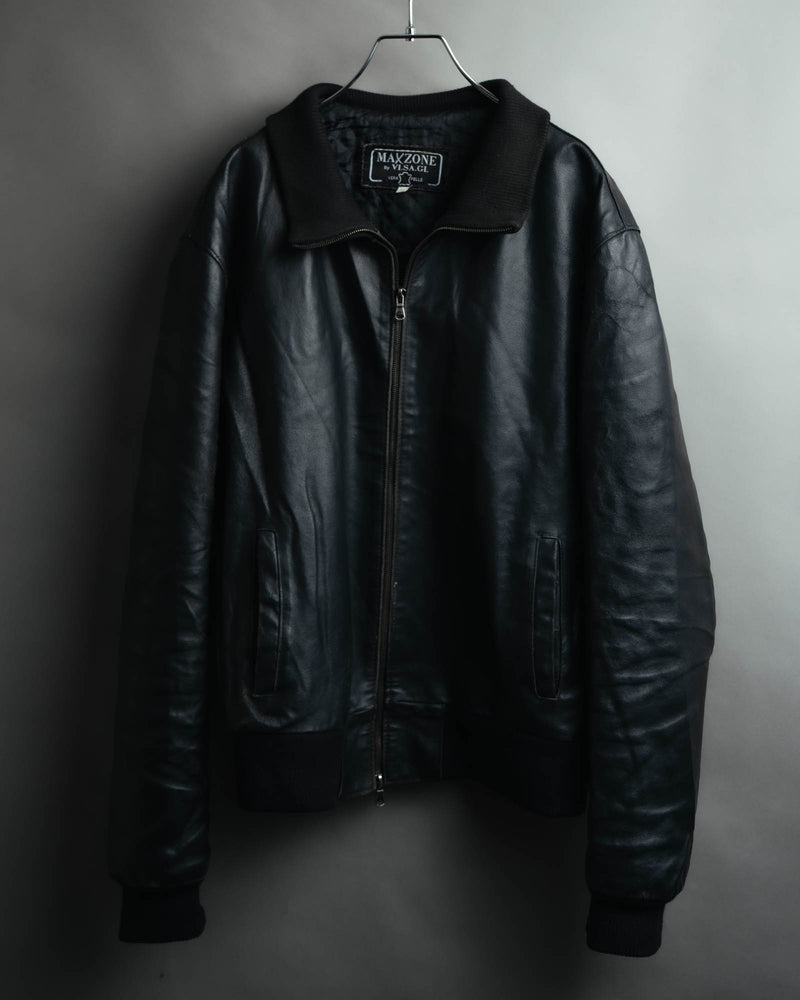-MOOD MILLÉSIMES- 80’s-90’s softly draped leather bomber jacket