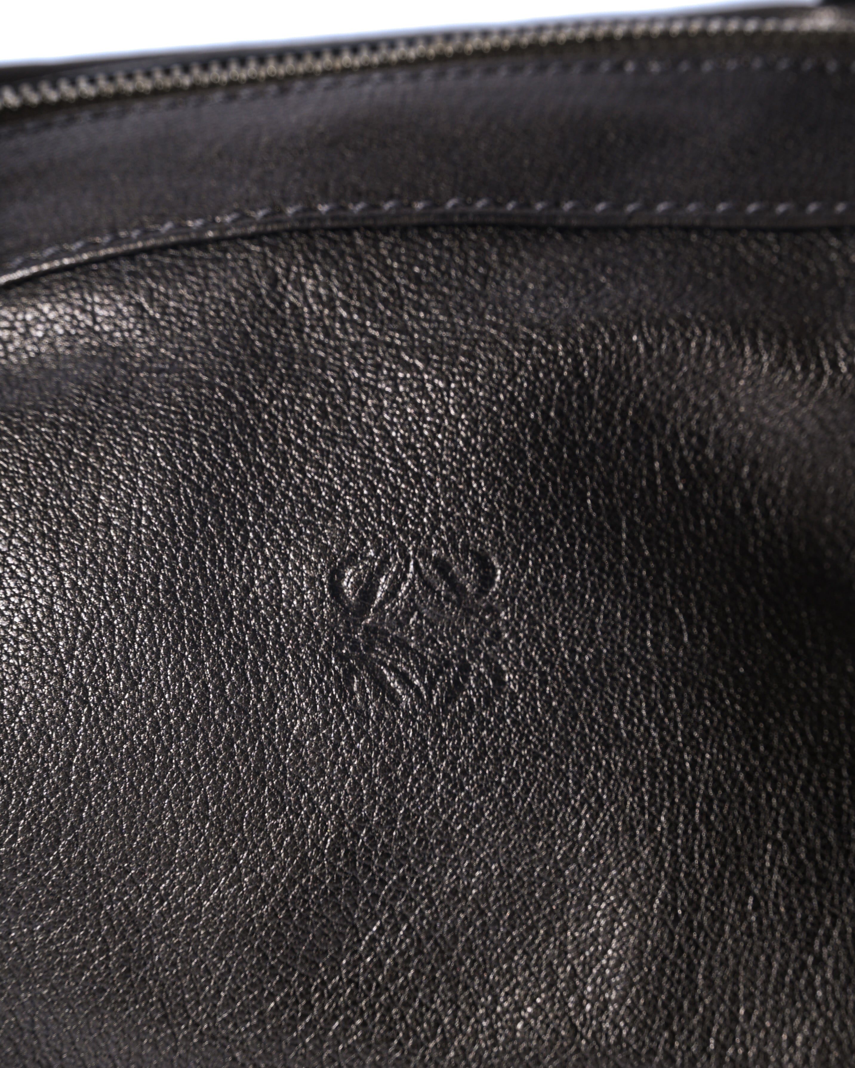 LOEWE/ Anagram 2 Way Mini Boston Hand Bag Metallic Black