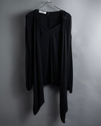 "VALENTINO" 2020-21 Gathered design bow tie skipper silk pullover