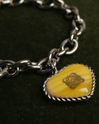 “LOEWE“ 16AW Yellow heart charm chain bracelet