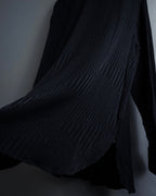 "Saint Laurent Paris" Jacquard pattern silk black shirt