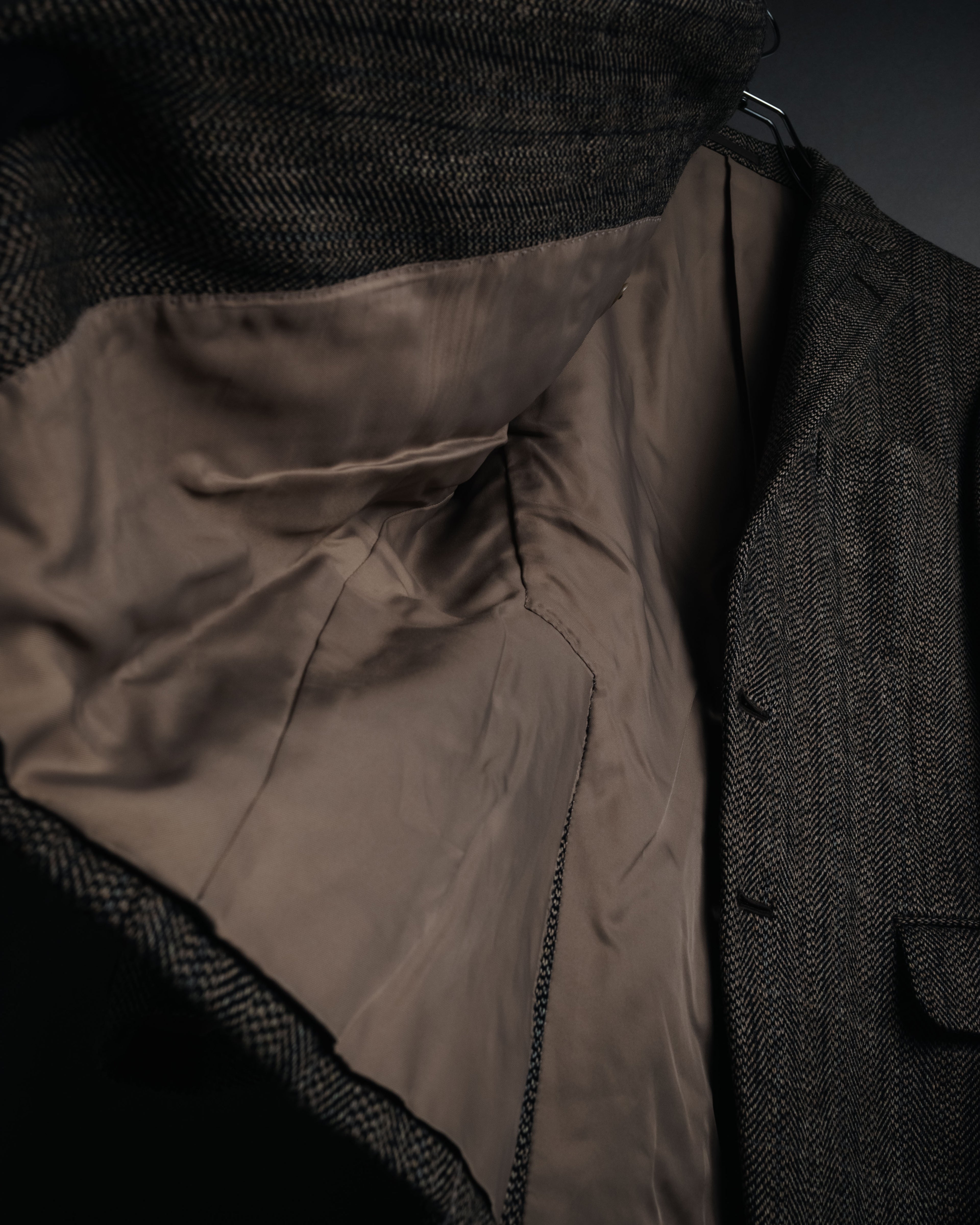 "Burberrys" 90’s Herringbone tweed wool suit set