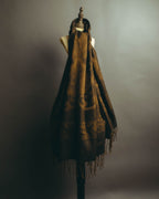 -SPECIAL- “LOEWE” 90’s-00’s Botanical anagram jacquard fringe stole