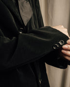 "ARMANI COLLEZIONI" Black corduroy relaxed set up