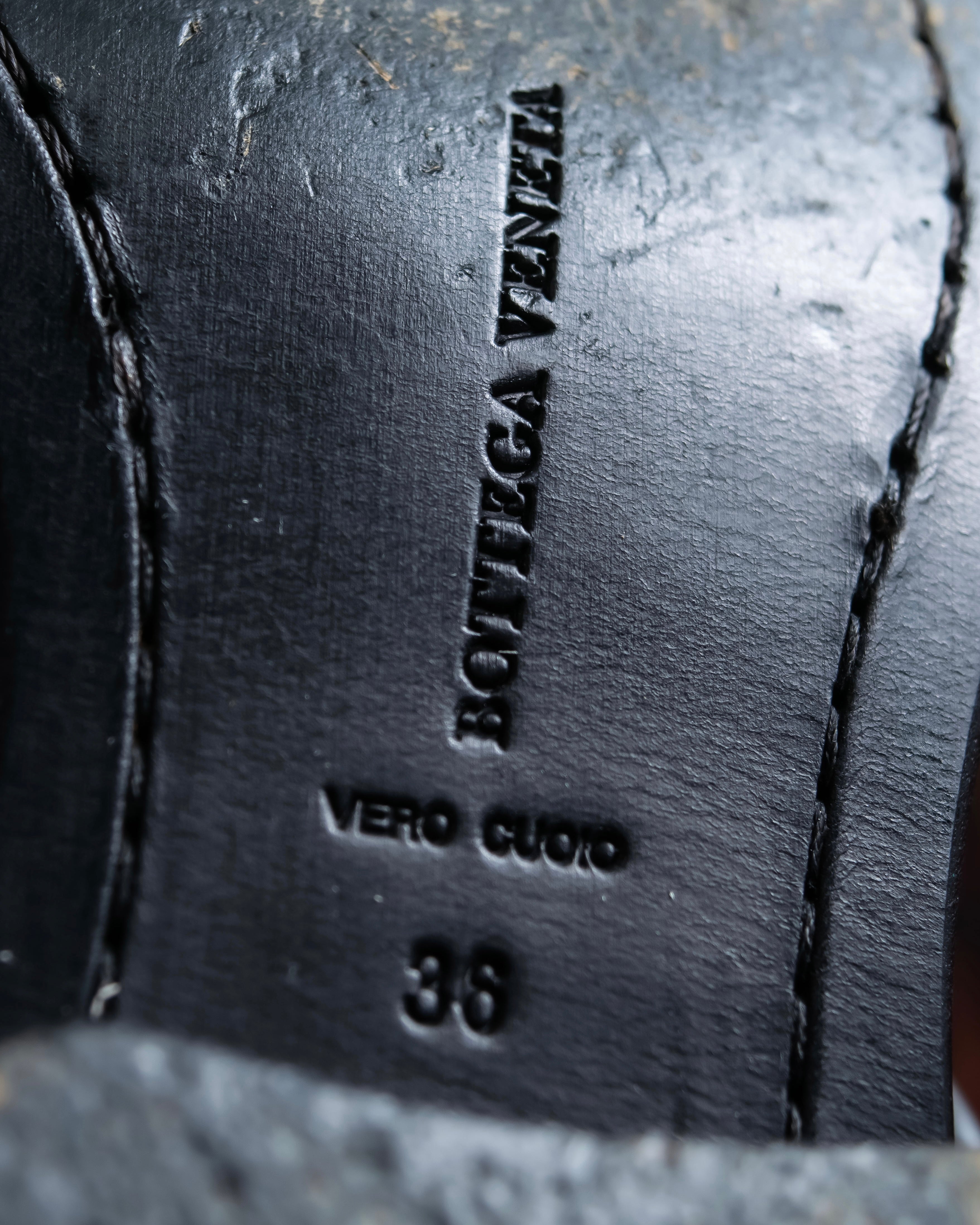 "BOTTEGA VENETA" Belt design square toe knee high long boots