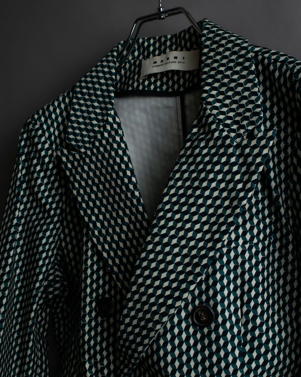 "MARNI" Geometric pattern double-breasted tailored jacket