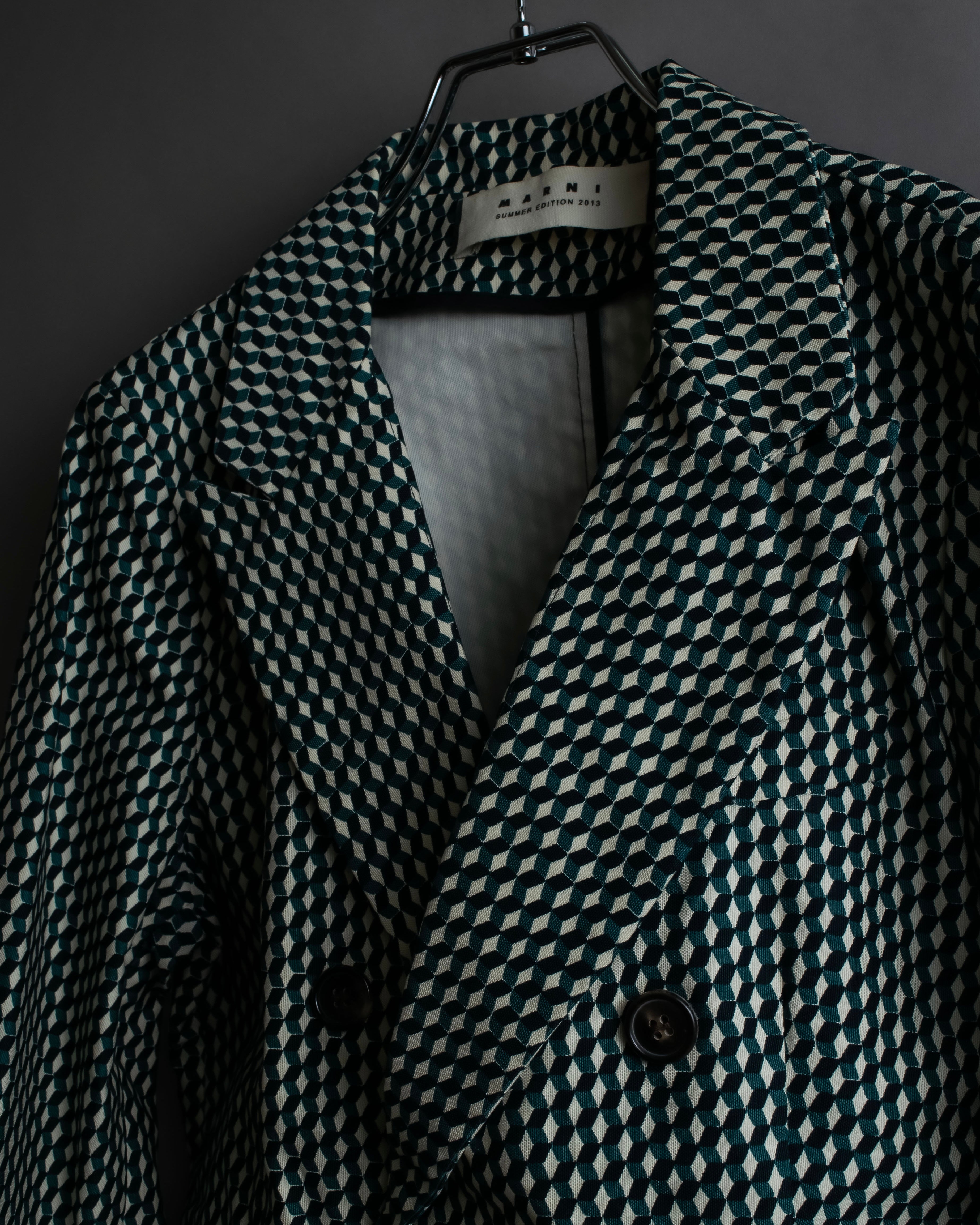 "MARNI" Geometric pattern double-breasted tailored jacket