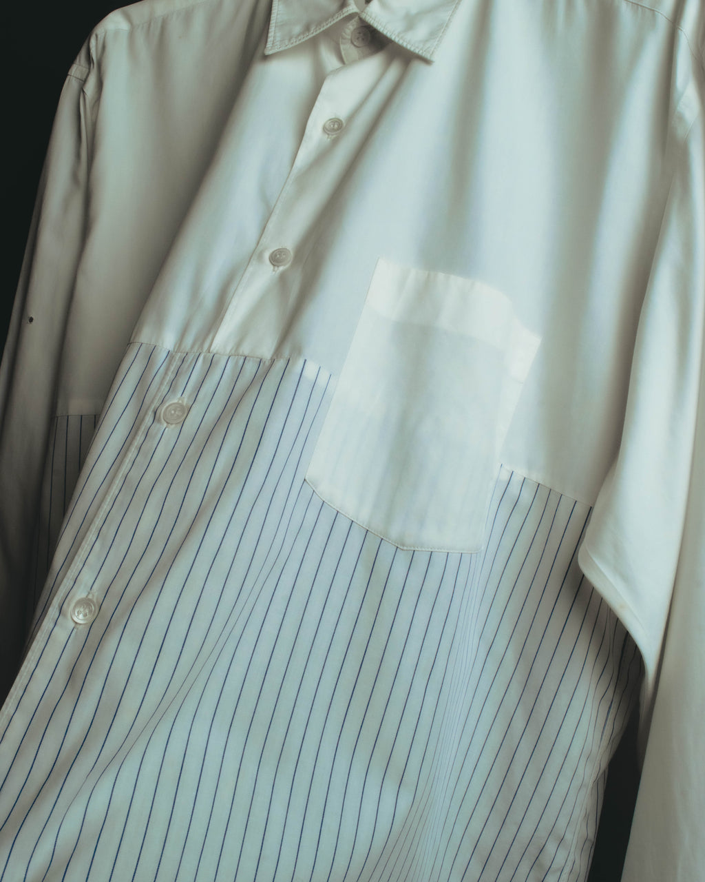 "COMME des GARÇONS HOMME" 90's-00's Patchwork long-sleeve shirt
