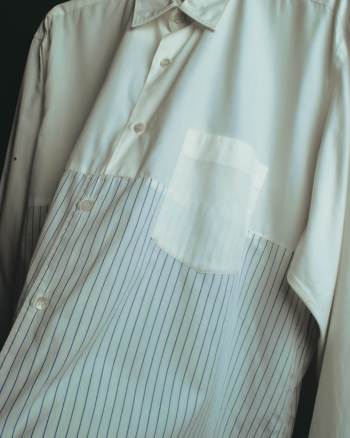 "COMME des GARÇONS HOMME" 90's-00's Patchwork long-sleeve shirt