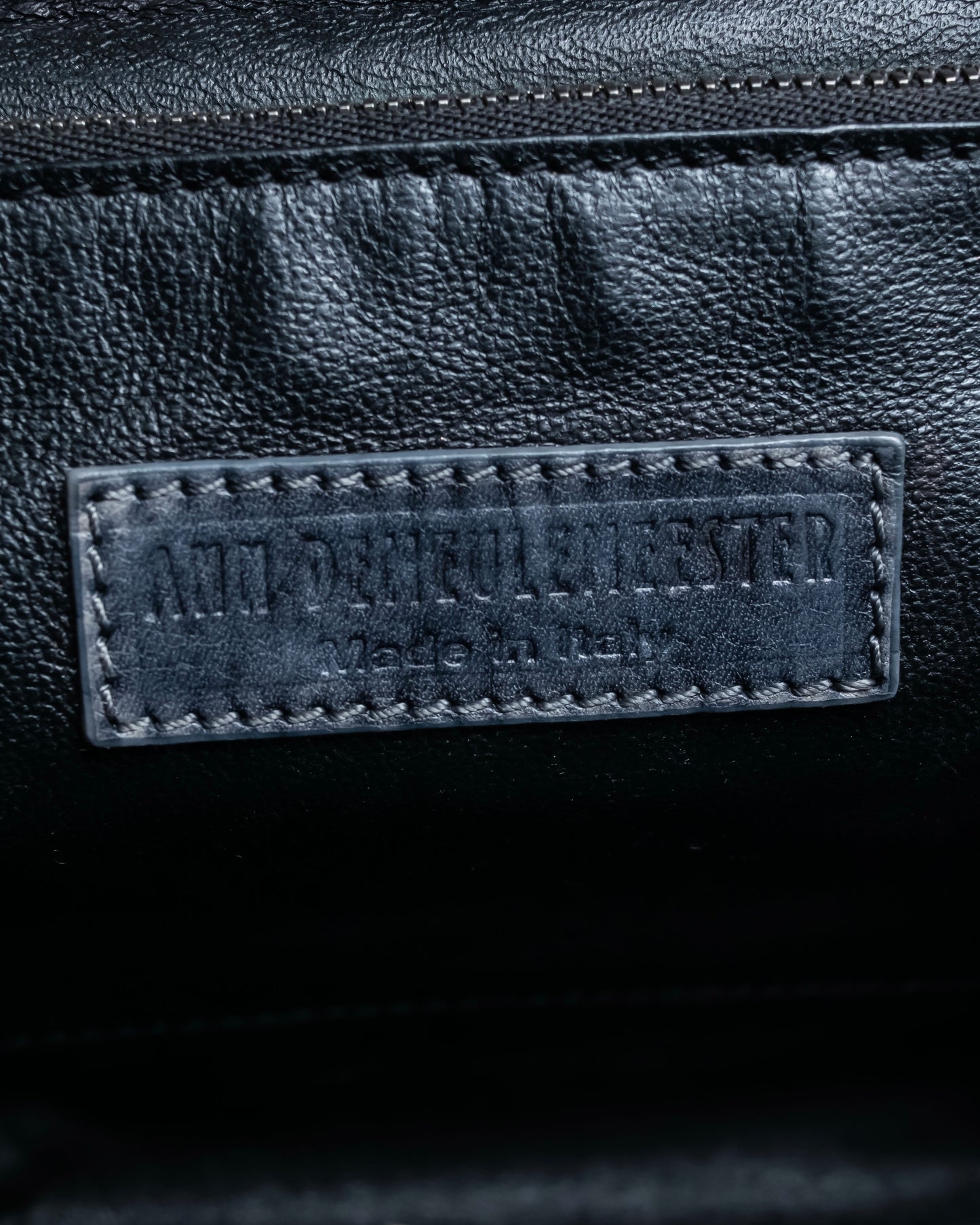 "ANN DEMEULEMEESTER" Tucked design purse leather one handle bag