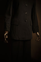 –SPECIAL– “FENDI” 90’s Embroidered collar long tailored jacket