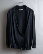 "DOLCE &amp; GABBANA" 100% silk snap button oversized cardigan