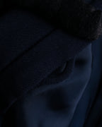 "BALENCIAGA" Gold button design navy color dress