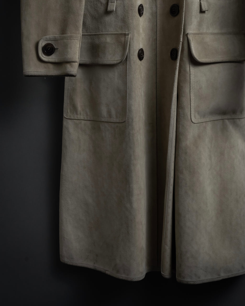 "LOUIS VUITTON" 00's Marc Jacobs period double-breasted suede coat