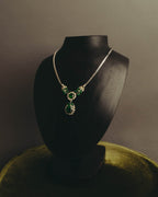 "Christian Dior" 80's-90's Emerald green pendant necklace