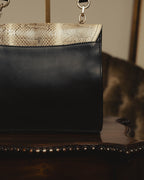 “Max Mara” Late 90’s-early 00’s exotic leather flap chain bag