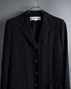 “Christian Dior” 90’s pinstriped four-button long tailored jacket