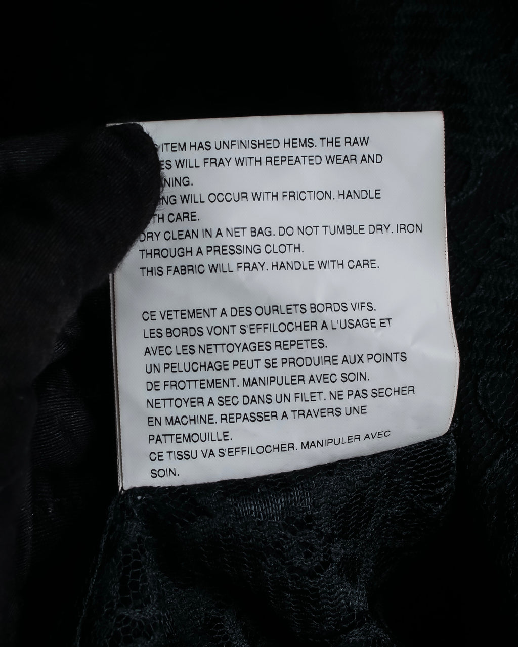 "tricot COMME des GARCONS" 
2001AW Lace-switched design tailored jacket