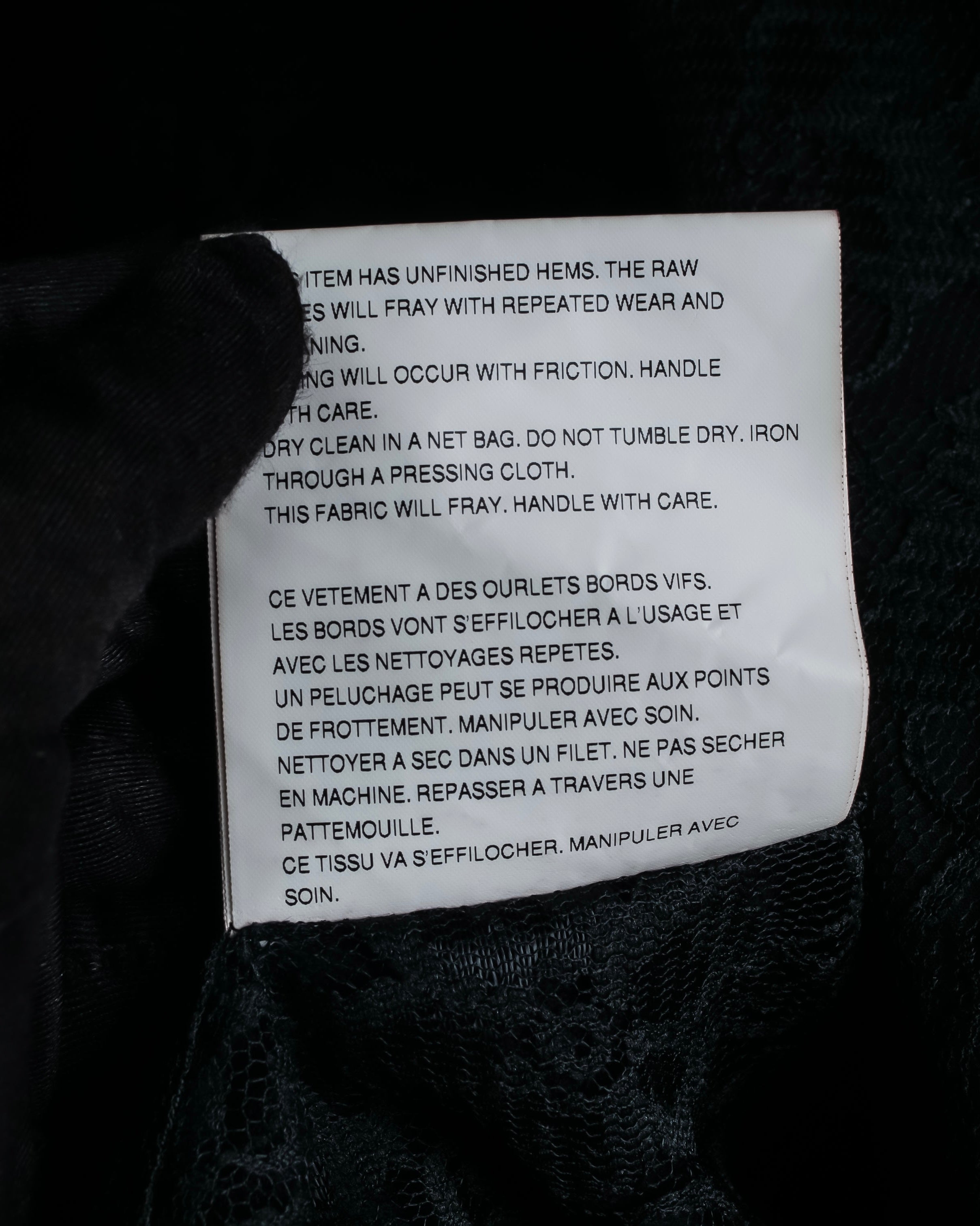 "tricot COMME des GARCONS" 
2001AW Lace-switched design tailored jacket