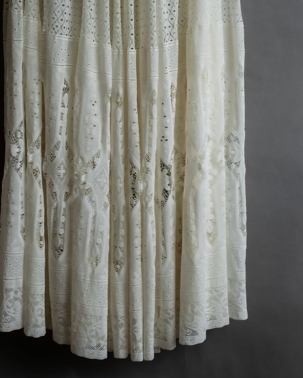 "YOHJI YAMAMOTO" 1992SS eyelet cutwork lace design long skirt