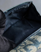 "Christian Dior" Trotter canvas logo engraved long wallet