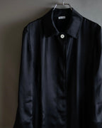 "THOM BROWNE" Shiny long hidden button shirt