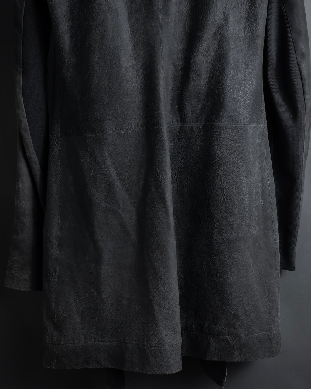 -SPECIAL- "Rick Owens" 13AW Ribbed leather zip-up jacket