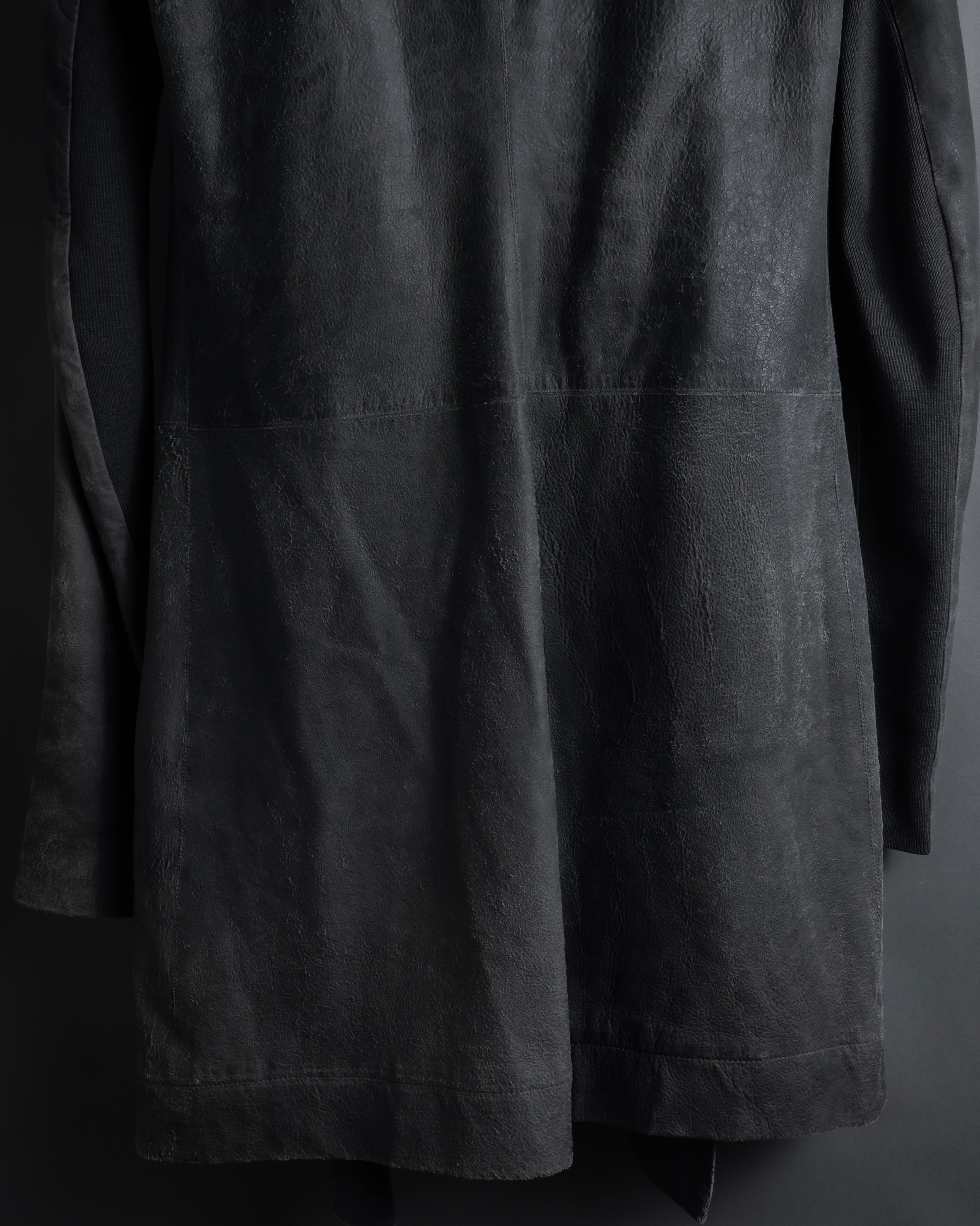 -SPECIAL- "Rick Owens" 13AW Ribbed leather zip-up jacket