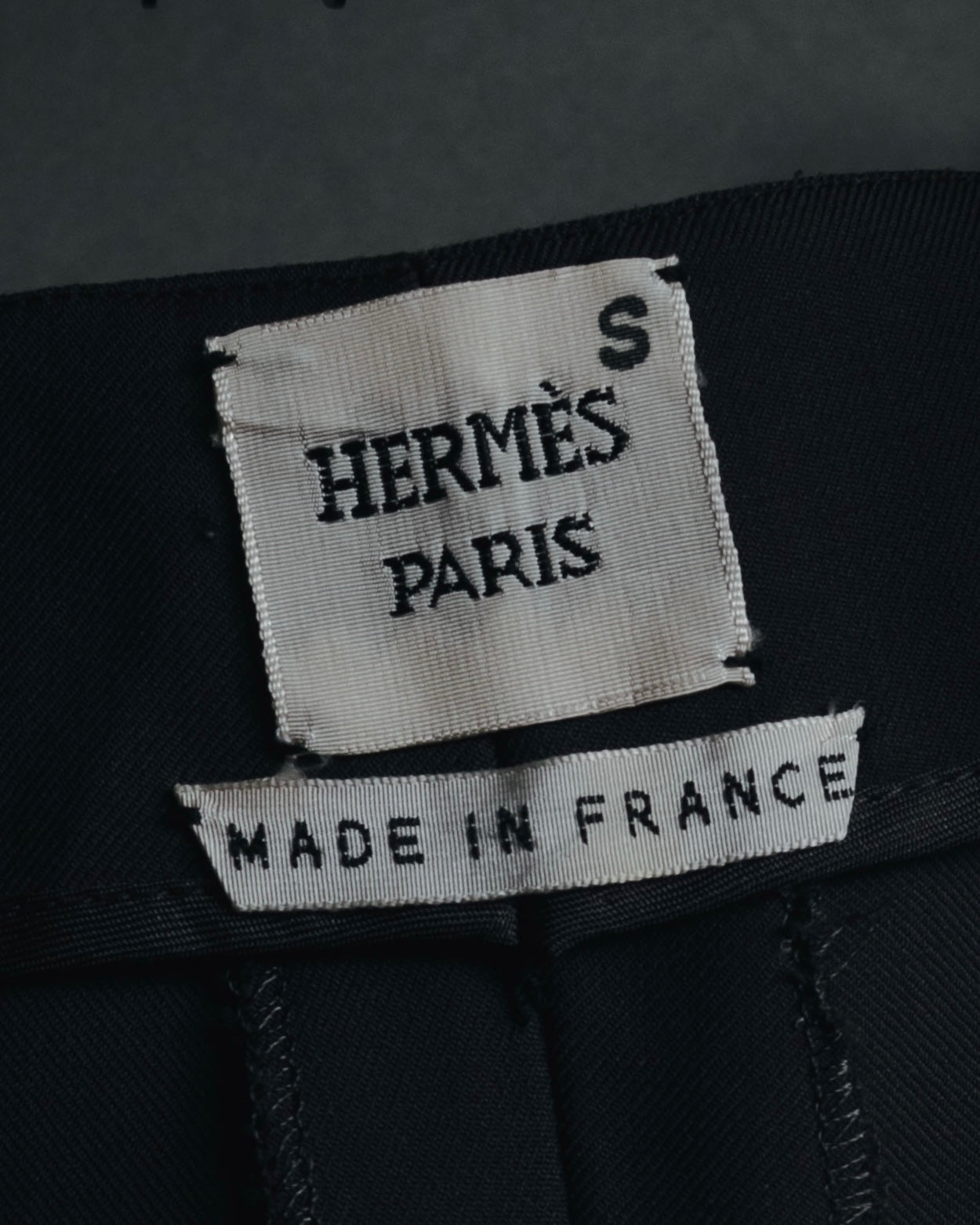 "HERMES" 90’s-00’s Margiela design minimal virgin wool slacks