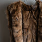 Vintage cashmere knit fur dogged reversible long gilet