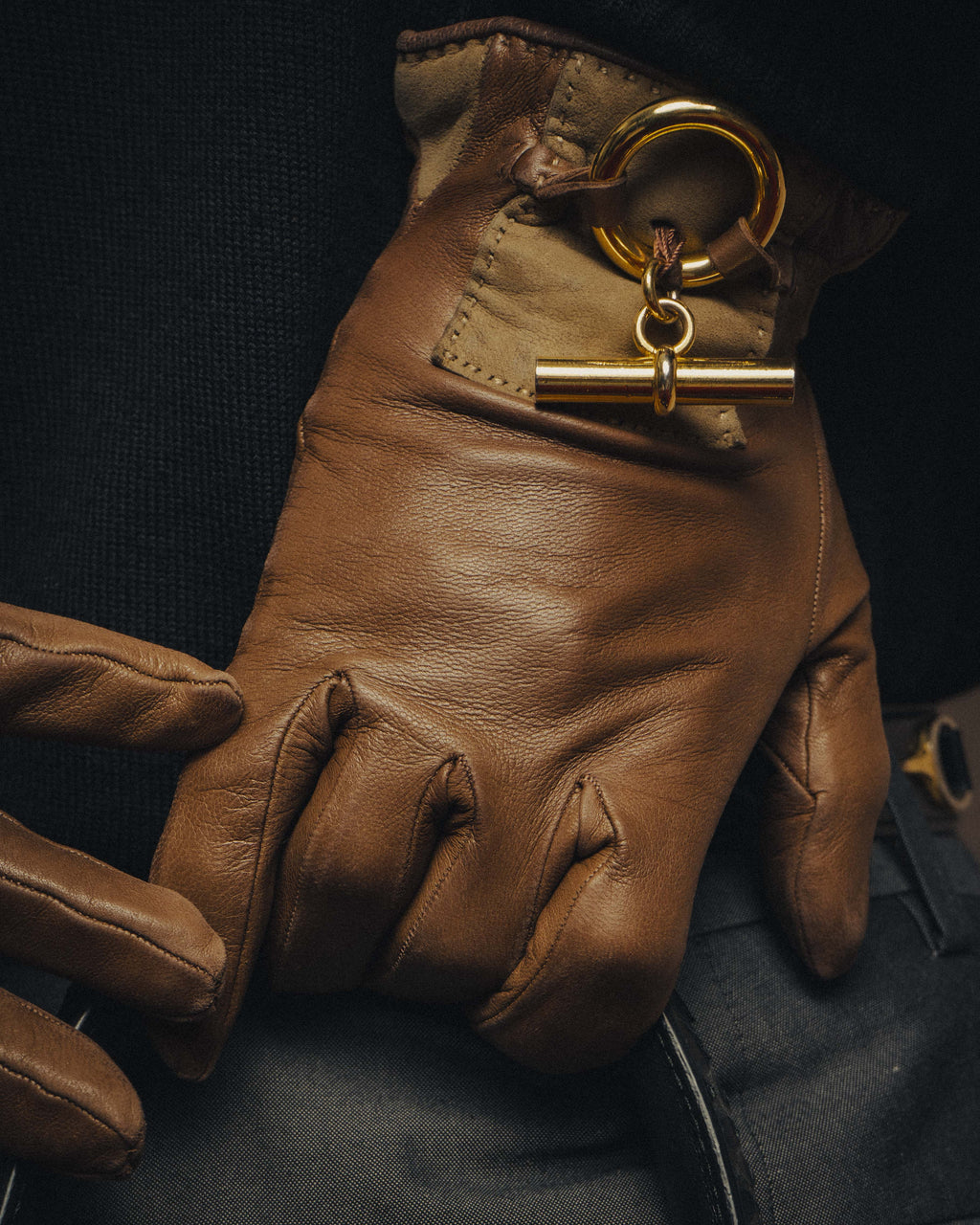 -SPECIAL- “HERMÈS” 80’s-90’s Chaine d’ancre leather gloves