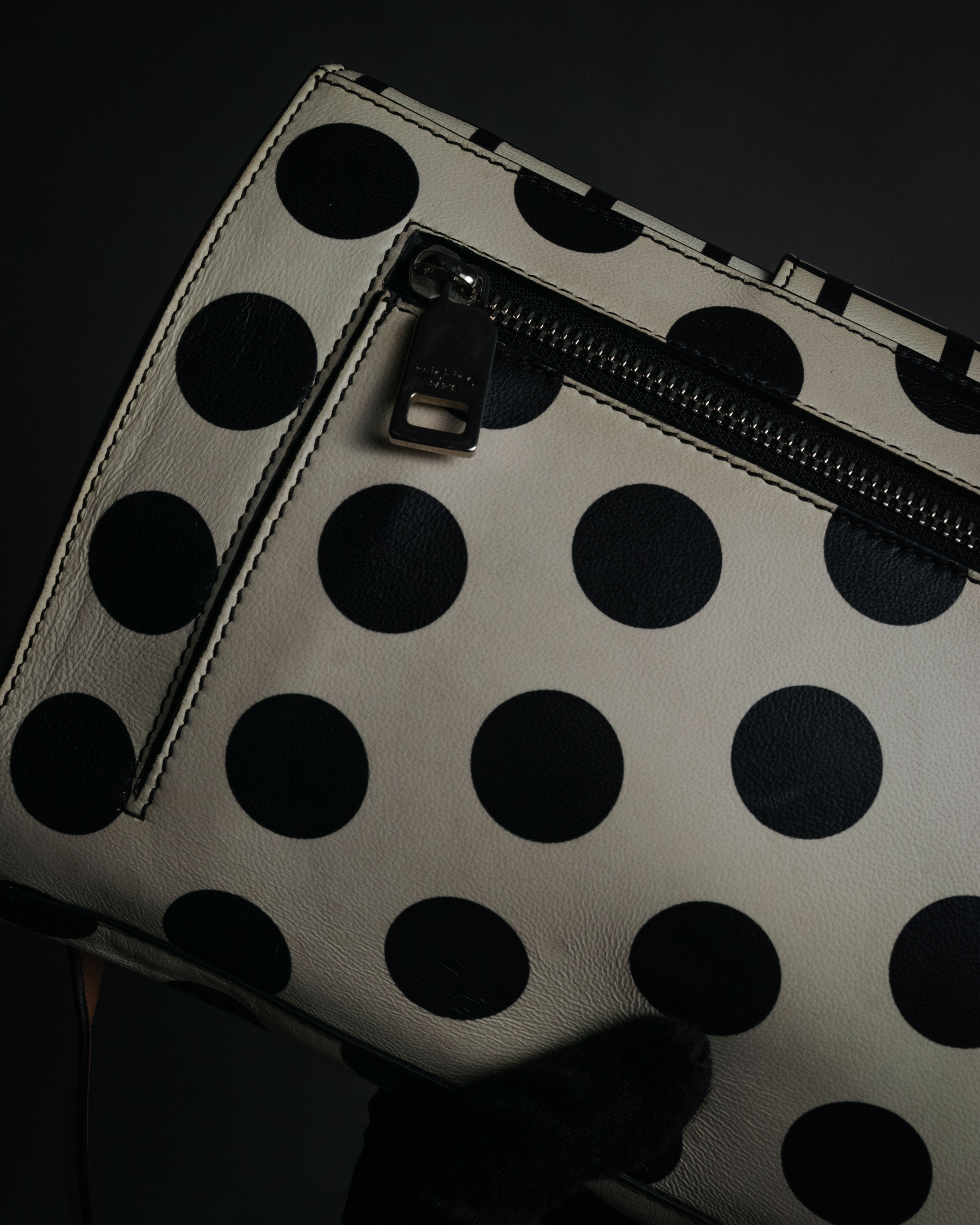 “michino PARIS” 2010’s Graphic pattern salut shoulder bag
