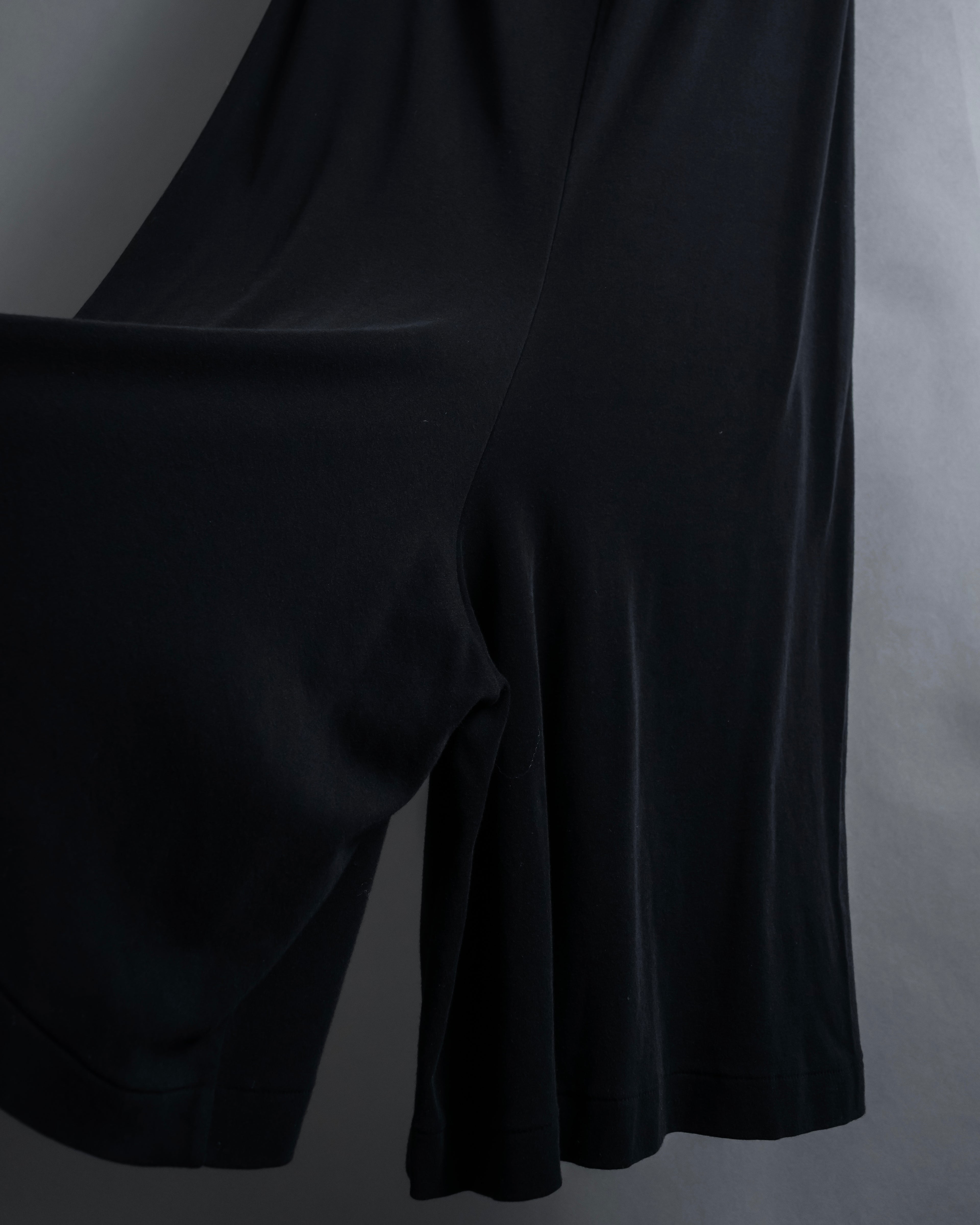 "YOHJI YAMAMOTO" 11SS Minimalist design skirt-like silhouette wide slacks