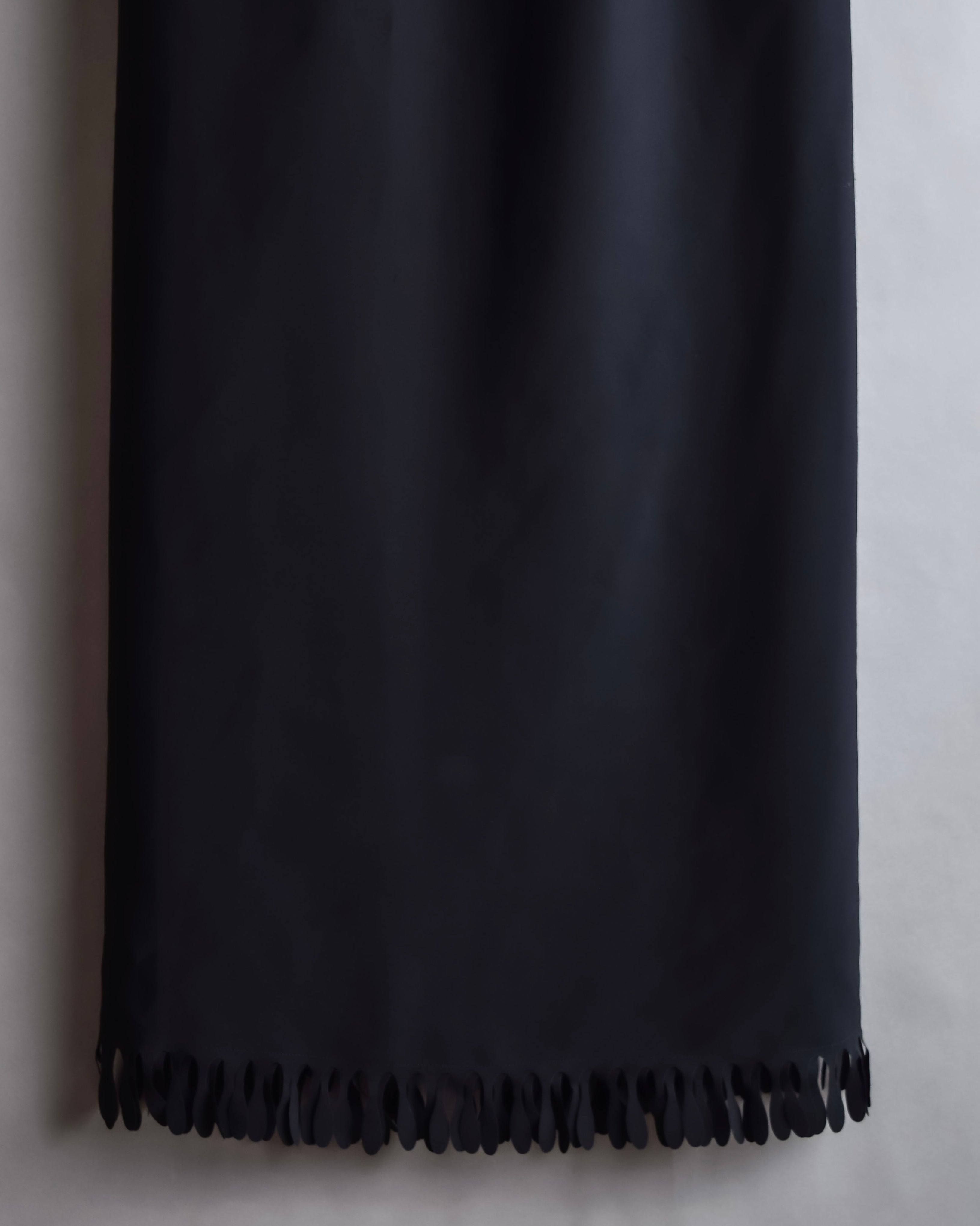 "ISSEY MIYAKE" Organic cutout fringe wrap skirt
