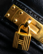 "HERMES" Kelly padlock motif leather gloves