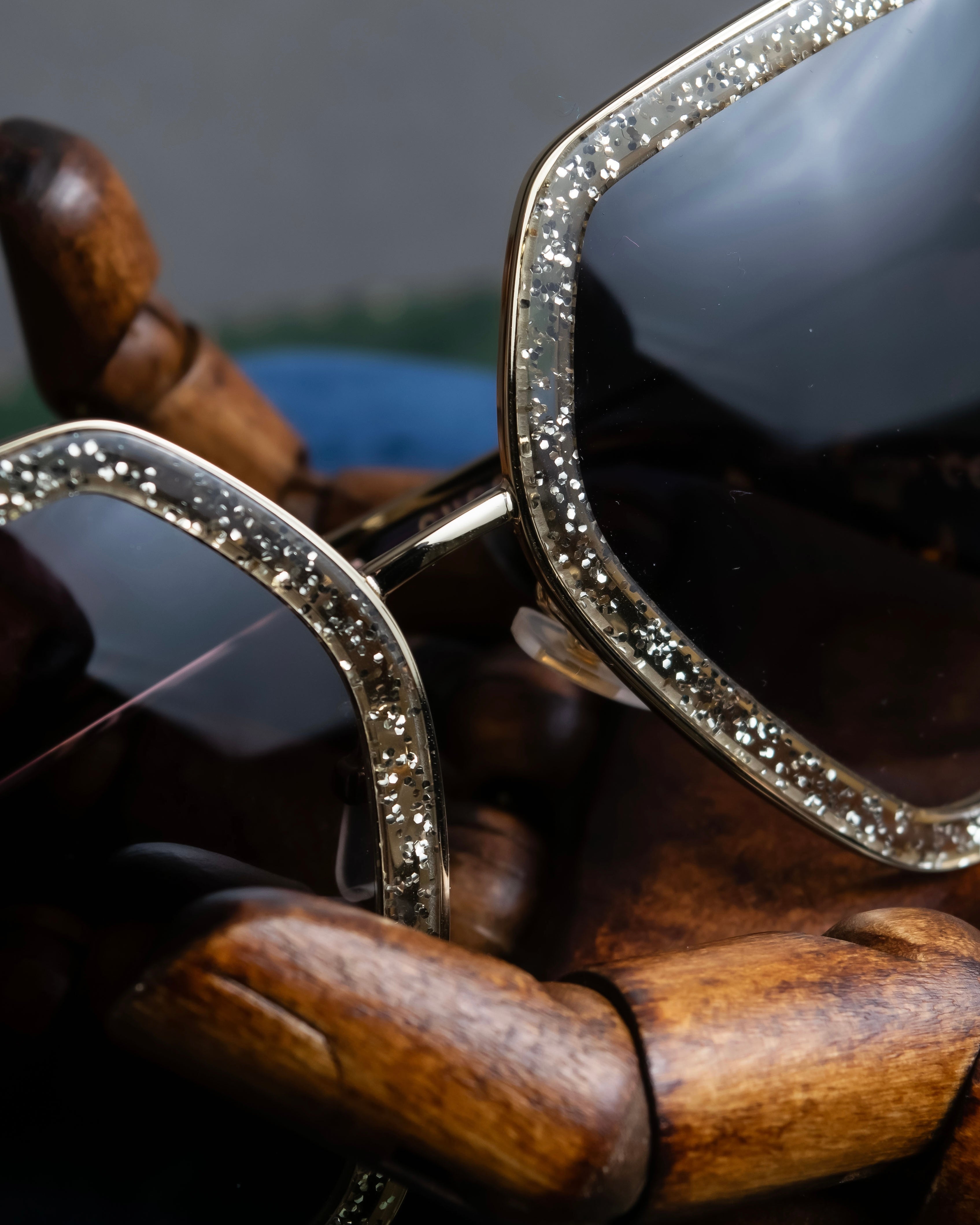 "GUCCI" Glitter design octagonal frame sunglasses