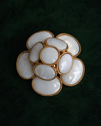 “VETEMENTS” 2017-2021 Archive-referenced mother of pearl flower brooch
