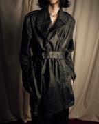 "JEAN PAUL GAULTIER" Firm finish double-zip belted mid-length coat
