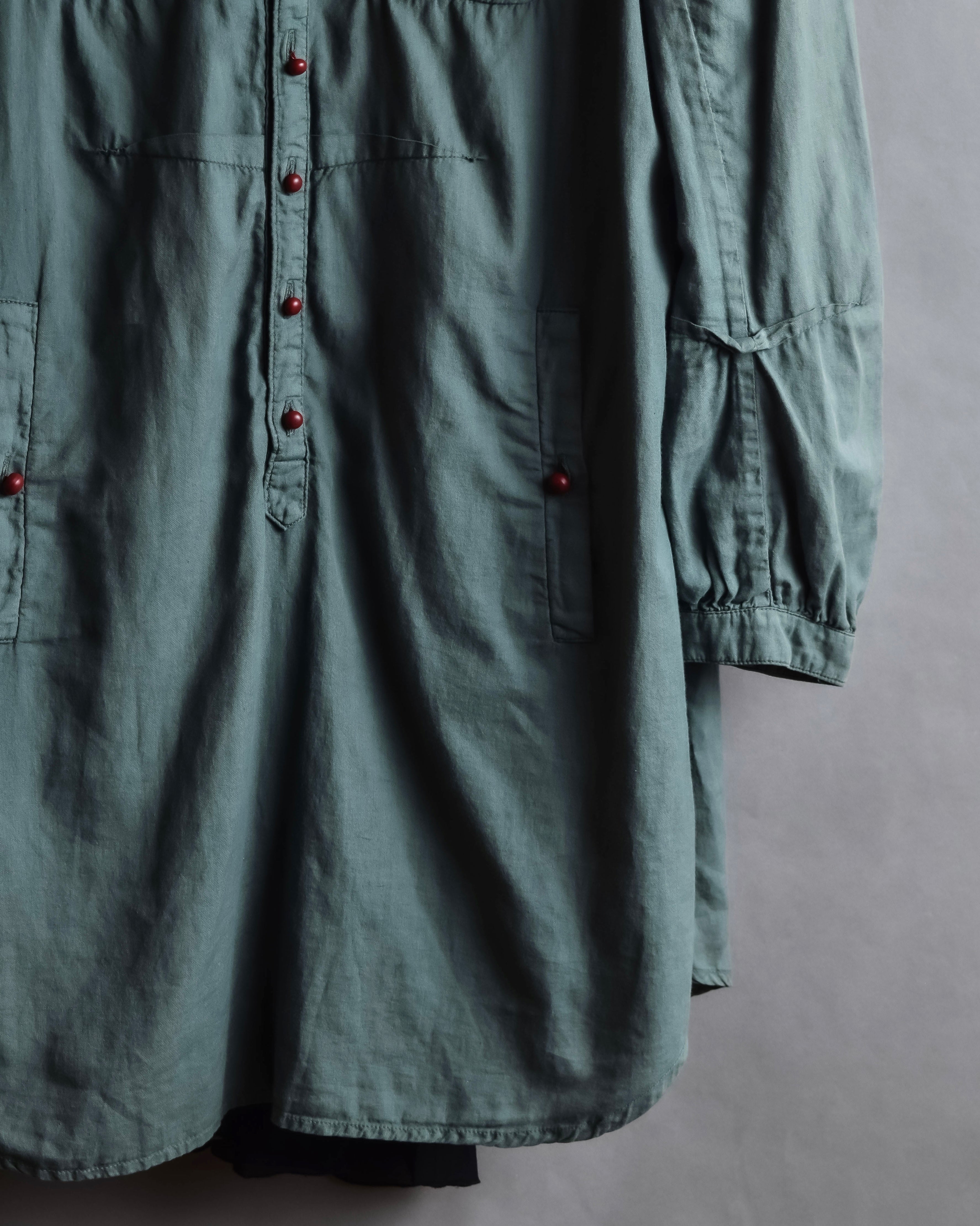 "UNDERCOVER" Raw edge frill design military-like shirt tunic