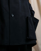 "YOHJI YAMAMOTO +NOIR" 21SS Drape panel design oversized shirt jacket