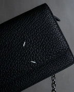 "MAISON MARGIELA" Grained leather chain wallet bag
