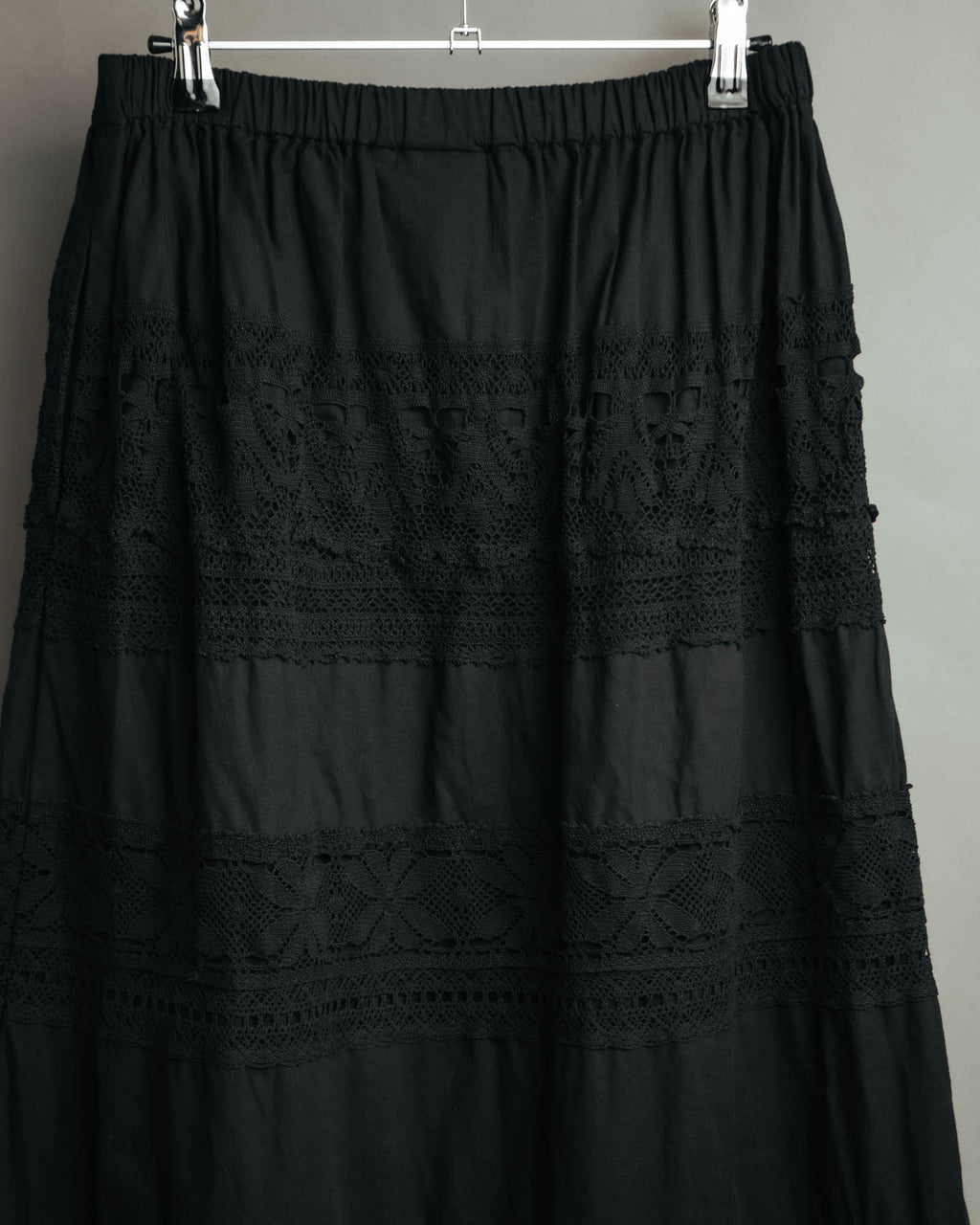 -SPECIAL- “tricot COMME des GARÇONS“ 2002SS Lace panel gathered skirt