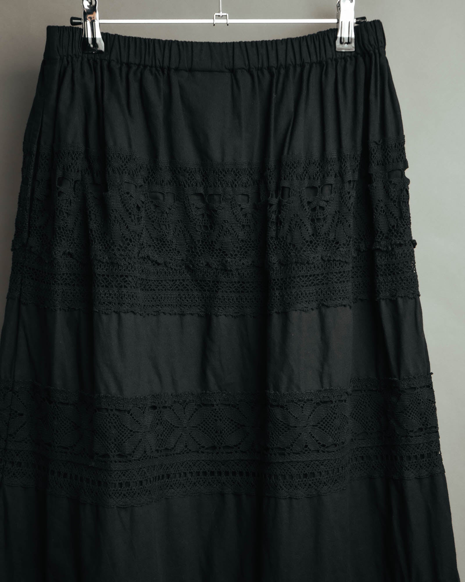 -SPECIAL- “tricot COMME des GARÇONS“ 2002SS Lace panel gathered skirt
