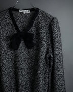 "Christian Dior PRETA PORTER"
Ribbon design mixed yarn knit pullover