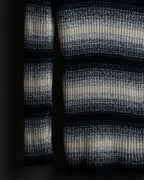 "Christian Dior" Gradient striped irregular neck knit