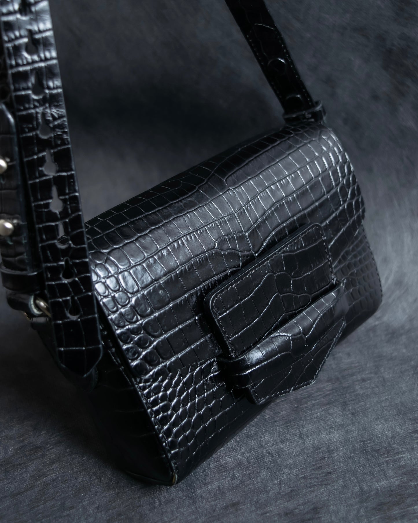 "DRIES VAN NOTTEN" Crocodile leather shoulder bag