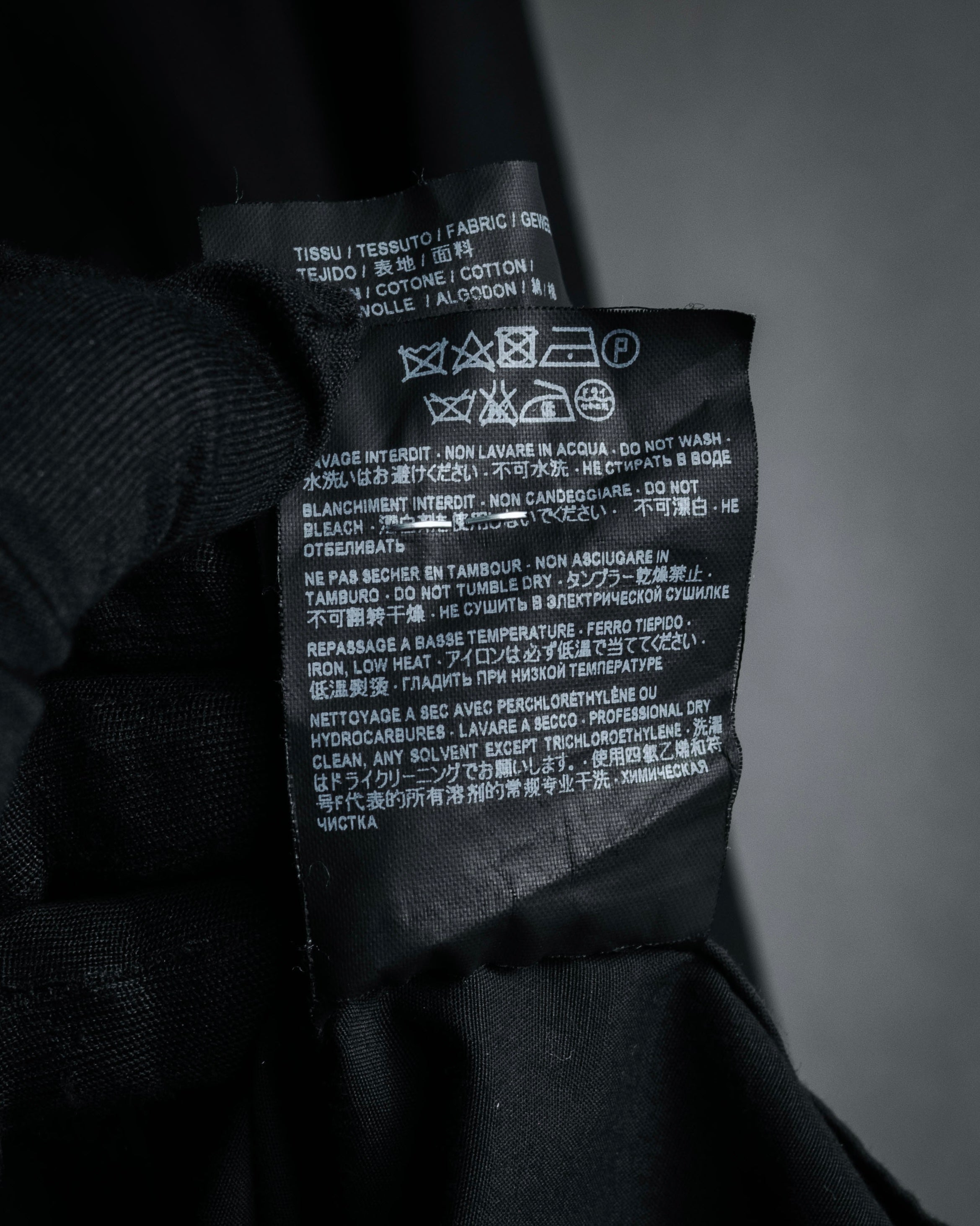 "SAINT LAURENT" 2017 season minimalist black dress shirt