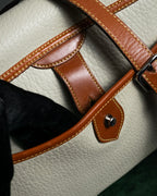 "Dooney & Bourke" Patch front design Two-tone leather shoulder bag