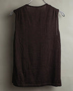 -SPECIAL- “HERMES” 00’s Cashmere cardigan and sleeveless knit twin set